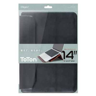 ナカバヤシ TOTON ノートPCケース 14インチ/ブラック SZC-FC142601BK (tm)の商品画像4枚目