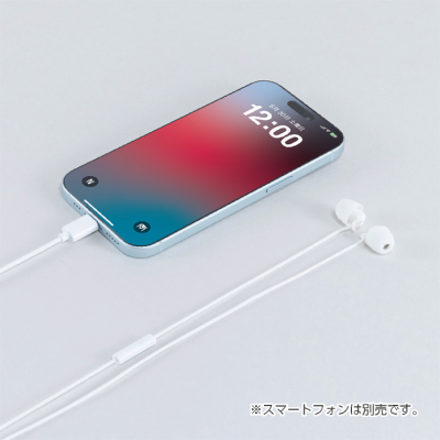 ナカバヤシ 寝転びイヤホン Type-C/ホワイト EPN-C01W (tm)の商品画像3枚目