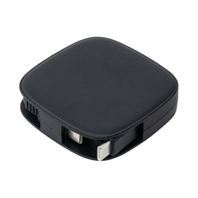 ナカバヤシ 片側巻取りケーブル Type-C PD60W/ブラック UPD-R04BK (tm)の商品画像1枚目