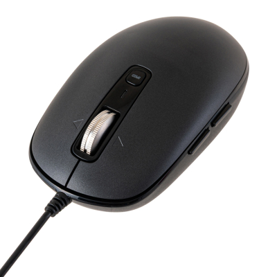 ナカバヤシ 【感動ホイールマウス】有線静音5ボタンBlueLEDマウス/ブラック MUS-UKF269BK (tm)の商品画像2枚目