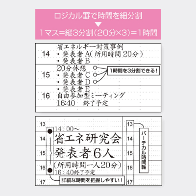 【2027年度版 手帳】 ナカバヤシ ロジカルダイアリー2027週間バーチカルB／B5／グリーン NS-B503-27BG 【ポスト投函1】の商品画像3枚目