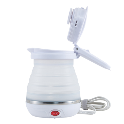 ナカバヤシ 折りたためる電気ケトル 転倒湯漏れ防止 600ml/白 MBE-TK06W (tm)の商品画像3枚目