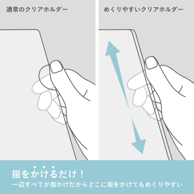 ナカバヤシ めくりやすいクリアホルダー/A4/10枚入 CHU-1031Cの商品画像5枚目