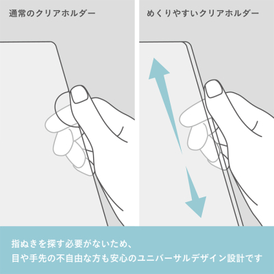 ナカバヤシ めくりやすいクリアホルダー/A4/10枚入 CHU-1031Cの商品画像6枚目
