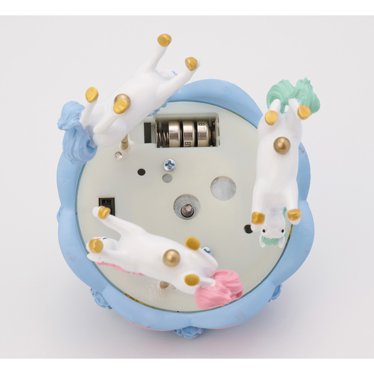 イシグロ　オルゴールメリーゴーランド S ローズブルー(LED付)の商品画像3枚目