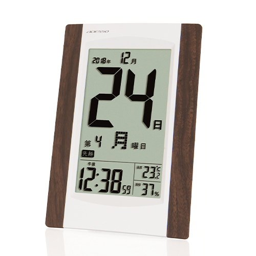 アデッソデジタル日めくり電波時計 ◆24個1セット◆の商品画像1枚目