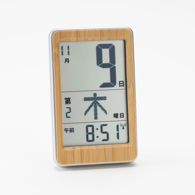 アデッソ　竹のミニ日めくり電波時計の商品画像10枚目