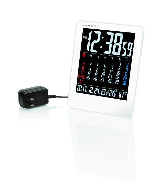 アデッソ　カラーカレンダー電波時計の商品画像3枚目