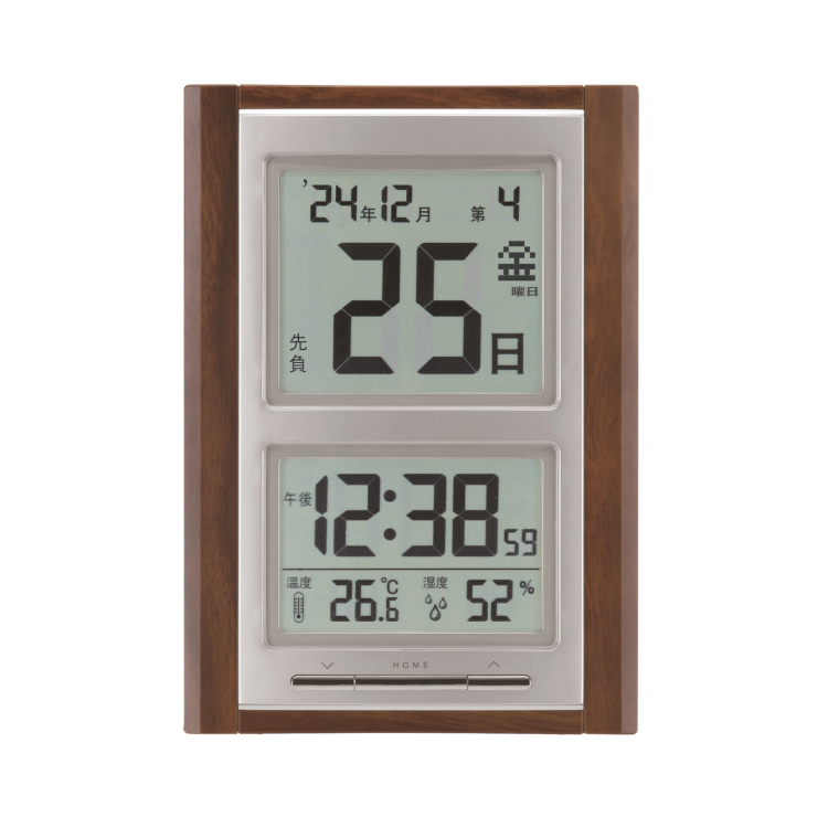 アデッソ　デジタル日めくり電波時計の商品画像2枚目