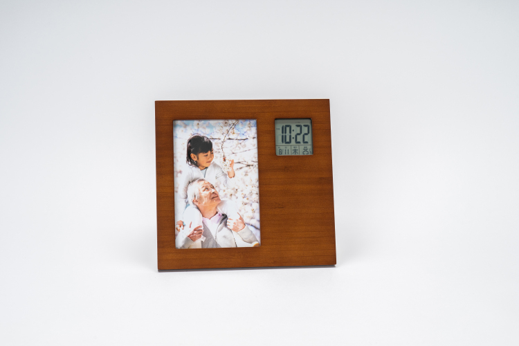 アデッソ 竹のレコーダーフォトフレームクロックの商品画像4枚目