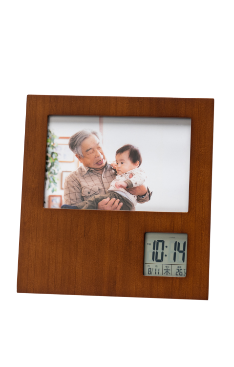 アデッソ 竹のレコーダーフォトフレームクロックの商品画像8枚目