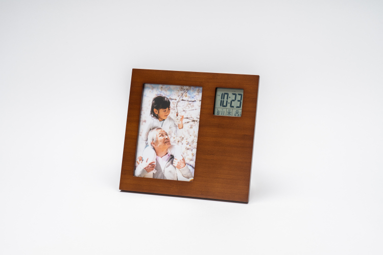 アデッソ 竹のレコーダーフォトフレームクロックの商品画像5枚目