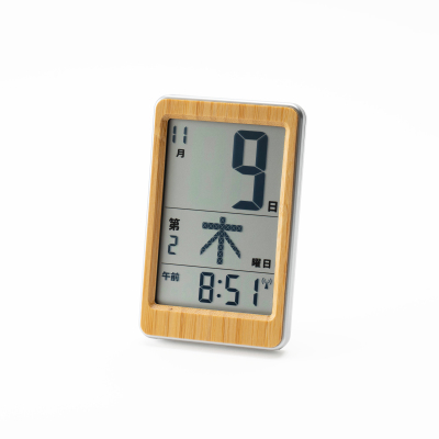 アデッソ　竹のミニ日めくり電波時計の商品画像7枚目