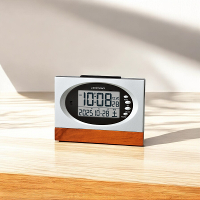 アデッソ　ウッド電波クロックの商品画像1枚目