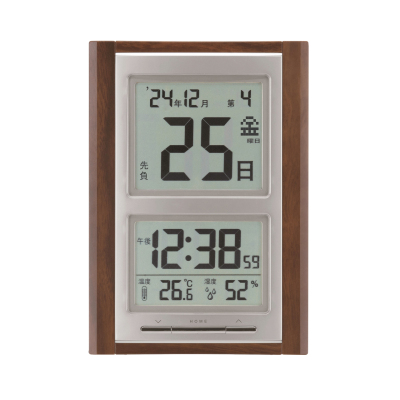 アデッソ　デジタル日めくり電波時計の商品画像2枚目