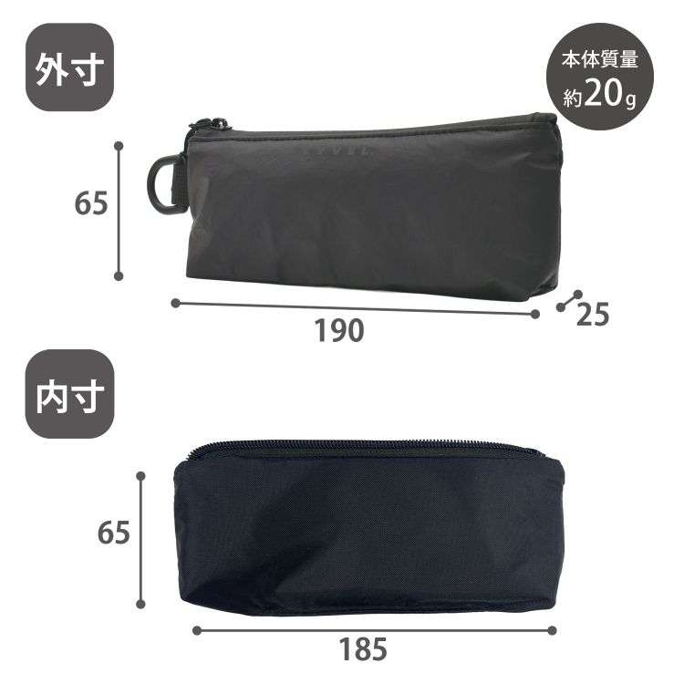 マグエックス　TYVEL．スリムポーチ　マットブラックの商品画像3枚目