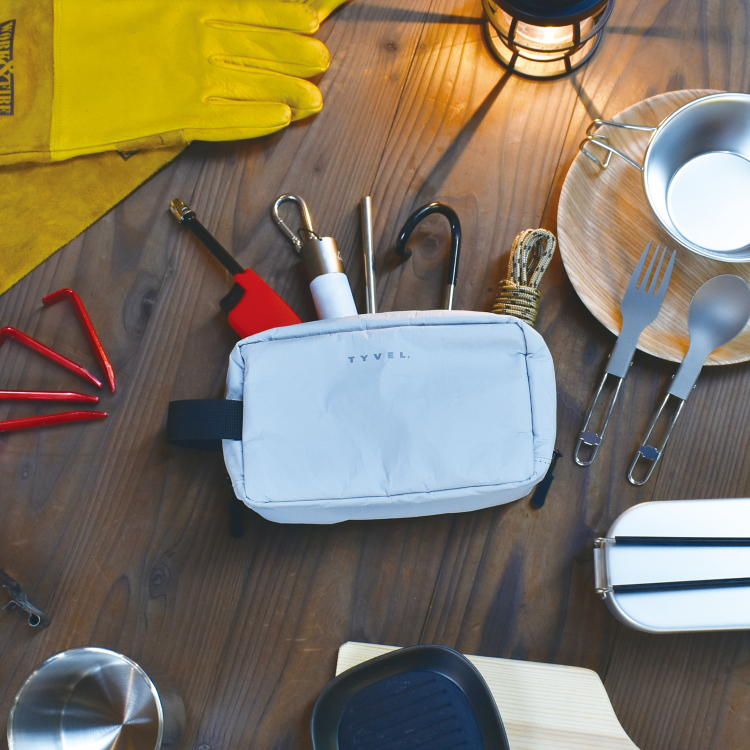 マグエックス　TYVEL．ボックスポーチ　ライトグレーの商品画像7枚目