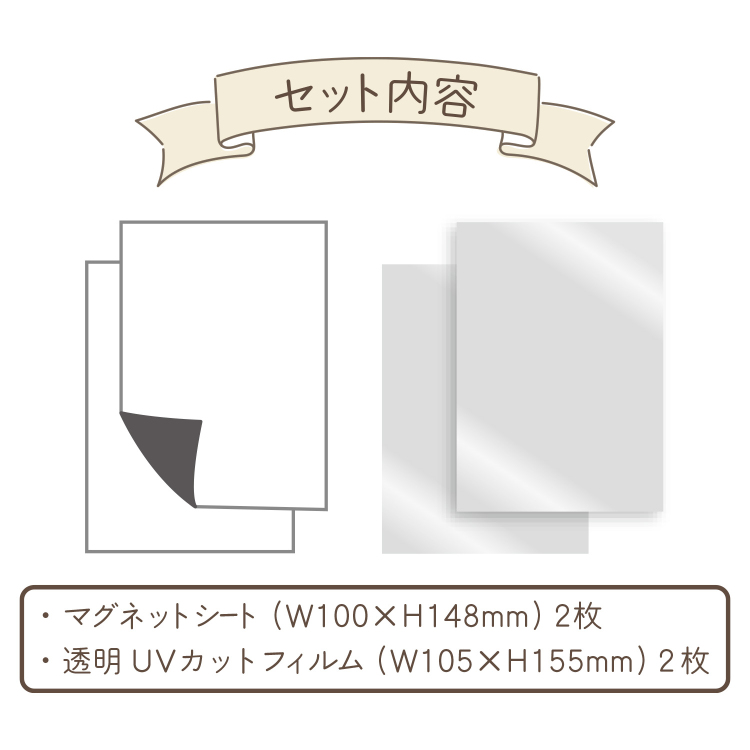 マグエックス　マグネットステッカーキット　透明UVカットフィルム MKIT-UV-KTの商品画像2枚目