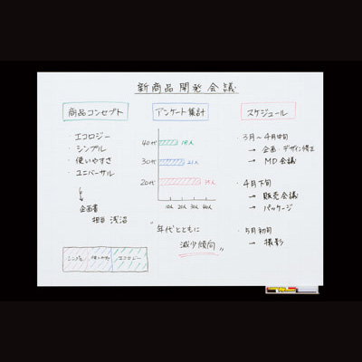 マグネットホワイトボードシート暗線入り