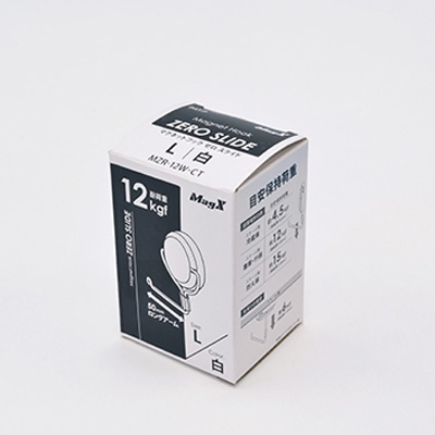 マグエックス マグネットフック ゼロスライド L 白(箱) MZR-12W-CTの商品画像2枚目