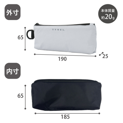 マグエックス　TYVEL．スリムポーチ　ライトグレーの商品画像3枚目