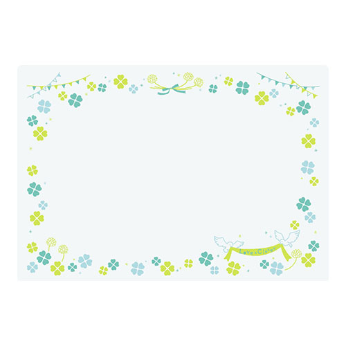 ミワックス　プリント学習デスクマット パステルクローバー TM-6545CL