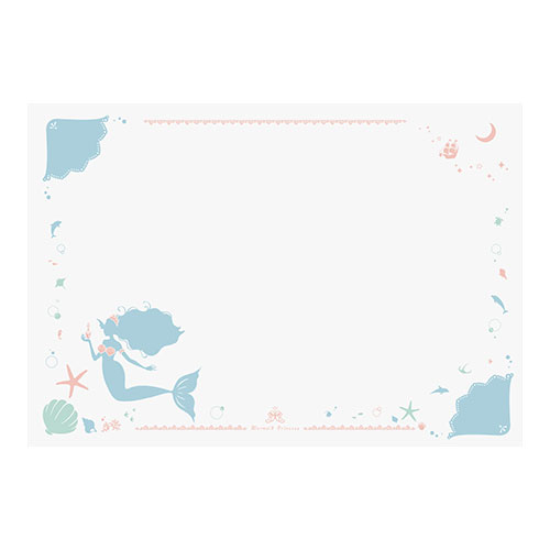 ミワックス　プリント学習デスクマット マーメイド TM-6545ME