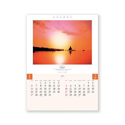 100冊 名入れ代込】新日本カレンダー カラーズ NK40 | 新日本