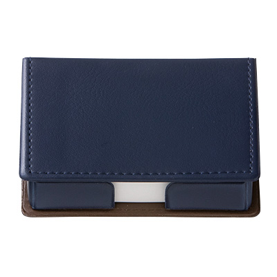 新日本カレンダー　3フェイスメモボックス　ネイビー/ブラウン新日本カレンダー