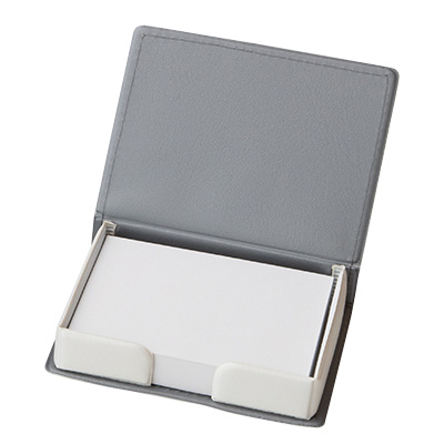 新日本カレンダー　4フェイスメモボックス　ホワイト/グレー新日本カレンダー