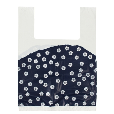 パックタケヤマ　和風柄Uバッグ 群青 中 100枚