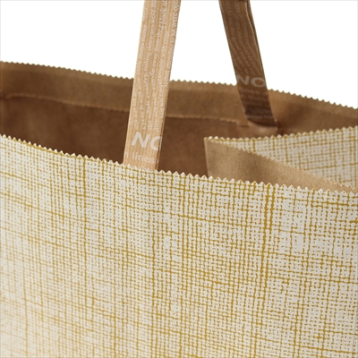 パックタケヤマ　紙袋 手提 H平2214 リネン ホワイト 50枚