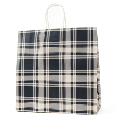 パックタケヤマ 紙袋 手提 HX ロイヤルチェックブルー