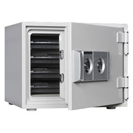 【軒先渡し】ダイヤセーフ(旧:日本金銭機械) 家庭用耐火金庫 DW34-4 2キータイプ 1時間耐火 A4サイズ用紙収納 38kg【送料無料】【メーカー直送】の商品画像1枚目