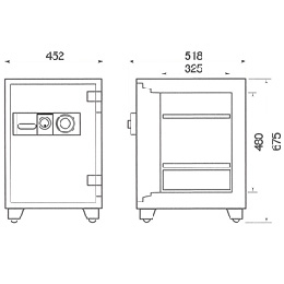【車上渡し】ダイヤセーフ(旧:日本金銭機械) 耐火金庫 DT68-DX ダイヤルタイプ 1時間耐火 94kg【送料無料】【メーカー直送】ルタイプ【メーカー直送】の商品画像2枚目