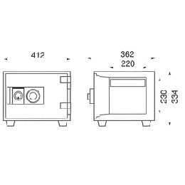 【軒先渡し】ダイヤセーフ(旧:日本金銭機械) 家庭用耐火金庫 D30-1 ダイヤルタイプ 30分耐火 A4用紙収納 29kg【送料無料】【メーカー直送】の商品画像2枚目