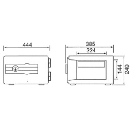 【軒先渡し】ダイヤセーフ(旧:日本金銭機械) 宿泊施設用耐火金庫 ホテル&プライベートセーフ DS23-K1 1時間耐火 29kg【送料無料】【メーカー直送】の商品画像2枚目