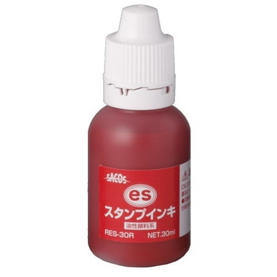 新朝日　ｅｓスタンプインキ３０ｍｌ　赤 RES-30R