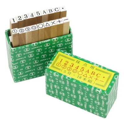 新朝日　採点用ゴム印５号　小　１８本組 EJO-01