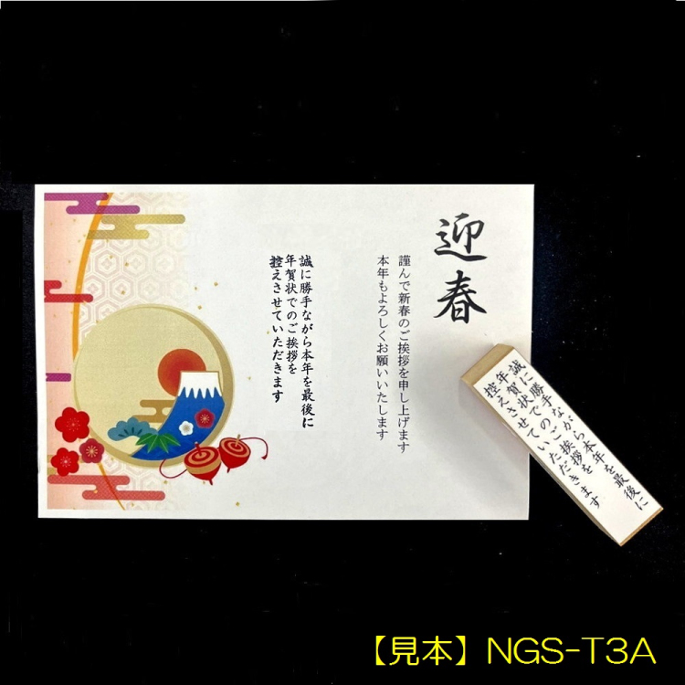 新朝日　年賀状じまいスタンプA 3行タテ NGS-T3Aの商品画像2枚目