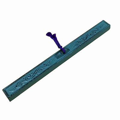 志昌堂　文鎮　唐草　青　　I-5989