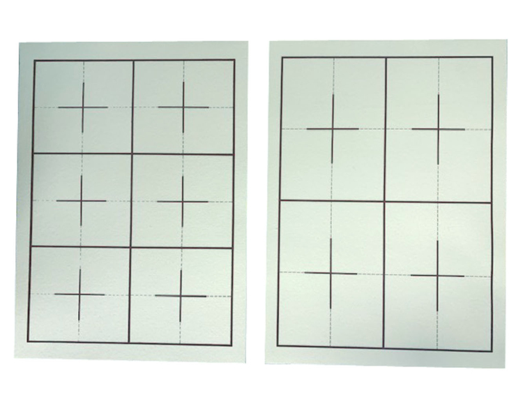 下敷 半紙判 樹脂ラシャベージュ6×4マス名前枠なし