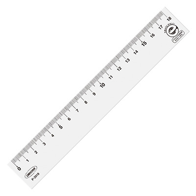 共栄プラスチック　R-PET直線定規　18cm P-2018