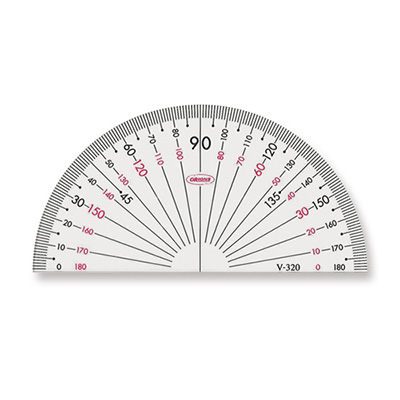 共栄プラスチック　GAKUNO　アクリル分度器　9cm V-320