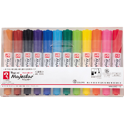寺西化学　マジックインキ マジェスター 12色セット MMJ50C-12