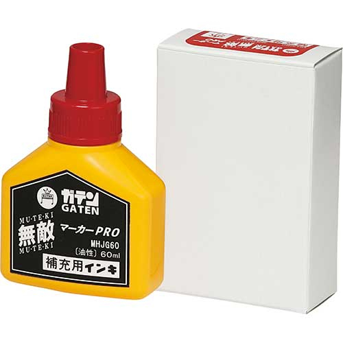 寺西化学　ガテン無敵マーカーＰＲＯ 補充液６０Mｌ 赤 MHJG60-T2