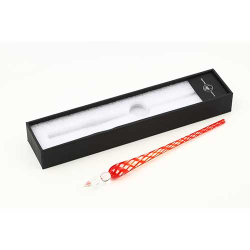 寺西化学　ギターガラスペン　ラインメッシュ　レッド