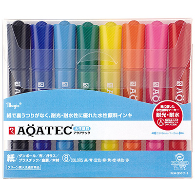 寺西化学　マジック アクアテック 8色セット MAQ50C-8