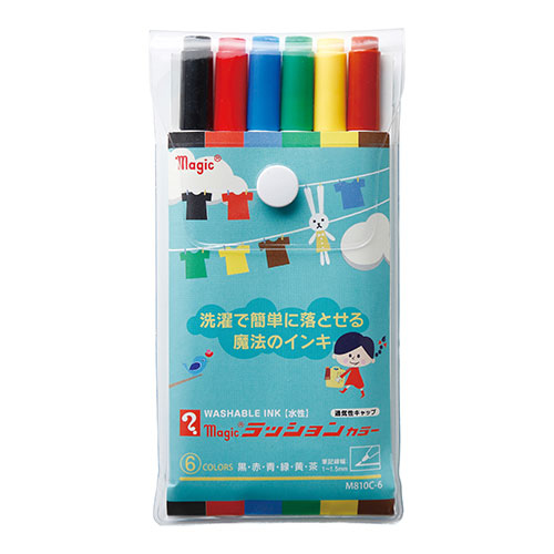 寺西化学　マジック ラッションカラーNo.810 6色セット M810C-6