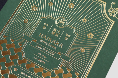 寺西化学 ギター大正浪漫ハイカラノート ダークグリーン(ドット方眼)の商品画像3枚目